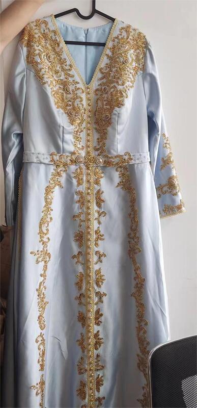Abaya – robe de soirée Caftan marocain, tenue de soirée formelle arabe, avec perles, pour le travail manuel, musulmane, nouvelle collection 2023