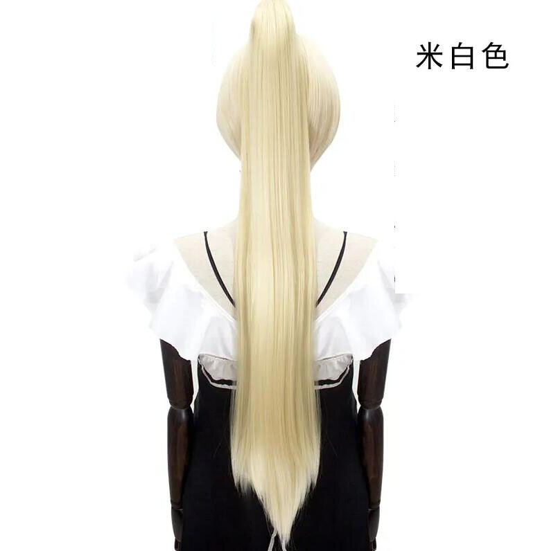 Long Staight Ponytail Clip Cosplay Wig high temperature fiber Synthetic Wigs Anime Party Ponytail Party wigs
