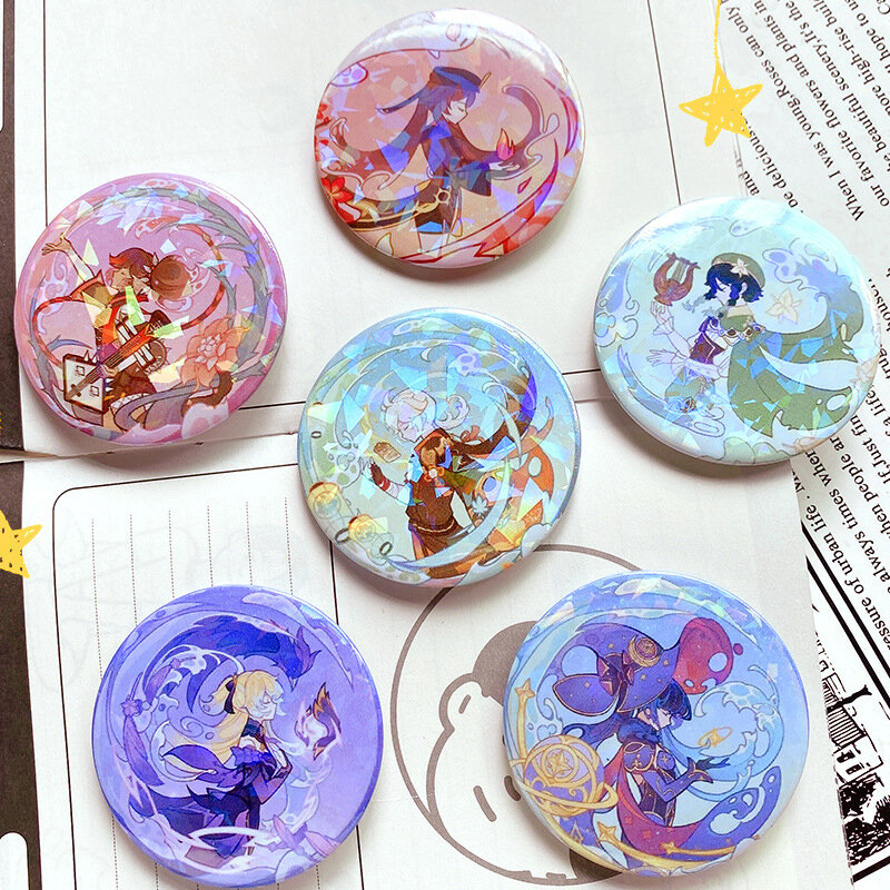 Spel Genshin Blikken Broche Spelden Anime Badge Cosplay Yae Miko Xiao Zhongli Accessoires Voor Kleding Rugzak Decoratie Cadeau