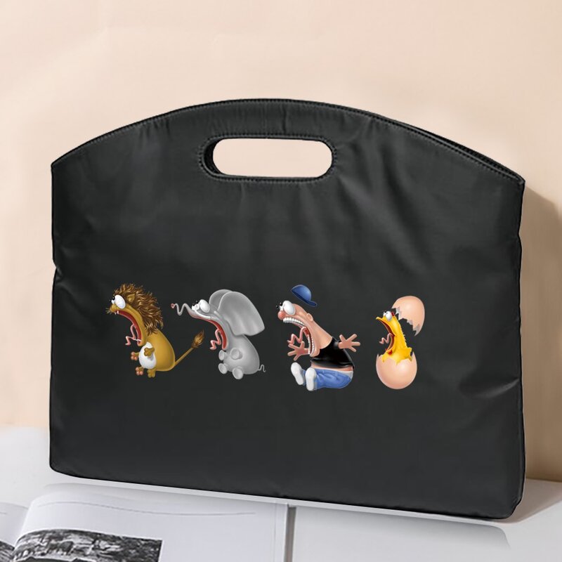 Business Office Briefcase Cartoon Printed Laptop Protection Case Tote Computer Conference Tablet Document Bag Fashion Handbag