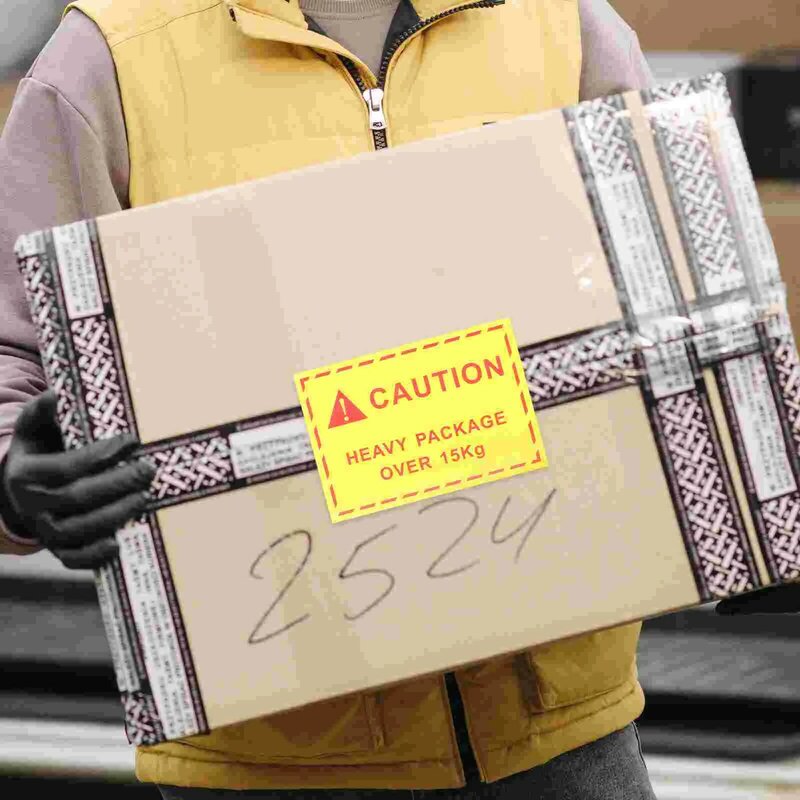 Labels Stickers Caution Label Shipping Heavy Moving Warning Packing Sign Handling Pallet Box Sticker Fragile Do Not Touch Handle
