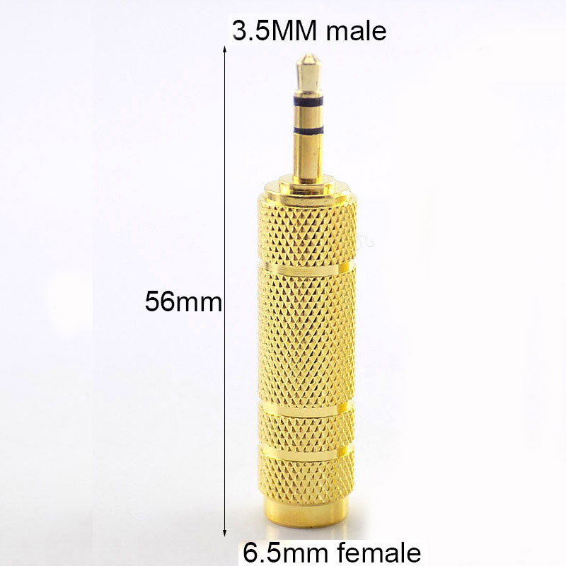 6.5 Audio męski do 3.5 żeński/3-5 męska wtyczka do 6.35 adapter żeński wzmacniacz adaptateur casque et mikro mały do dużego