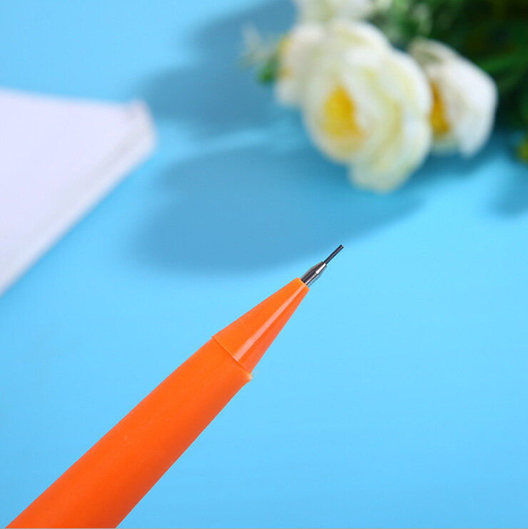 귀여운 당근 기계식 연필 시뮬레이션 야채 모양 자동 연필, 부드러운 접착제, 귀여운 학생 연필 문구 도매