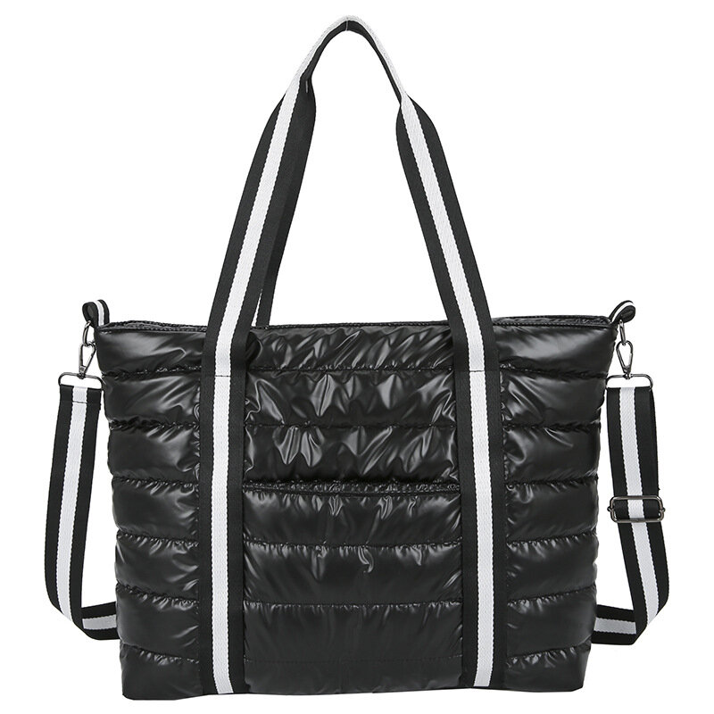 2023 Winter Space Cotton Luxury Handbag Women Fashion Totes Bag Down Feather Padded Lady Shoulder Bag Sac A Mian Crossbody Bag
