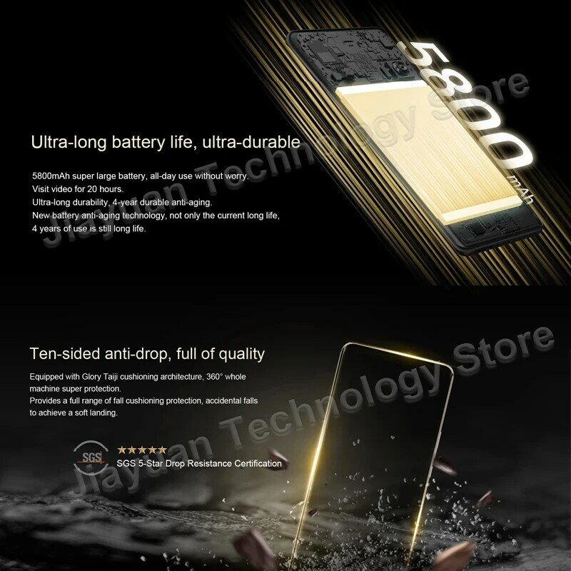 New HONOR X50 GT 5G 6.78" 120Hz AMOLED Screen Snapdragon 8+ Gen 1 MagicOS 7.2 Camera 108MP Battery 5800mAH NFC Smartphone