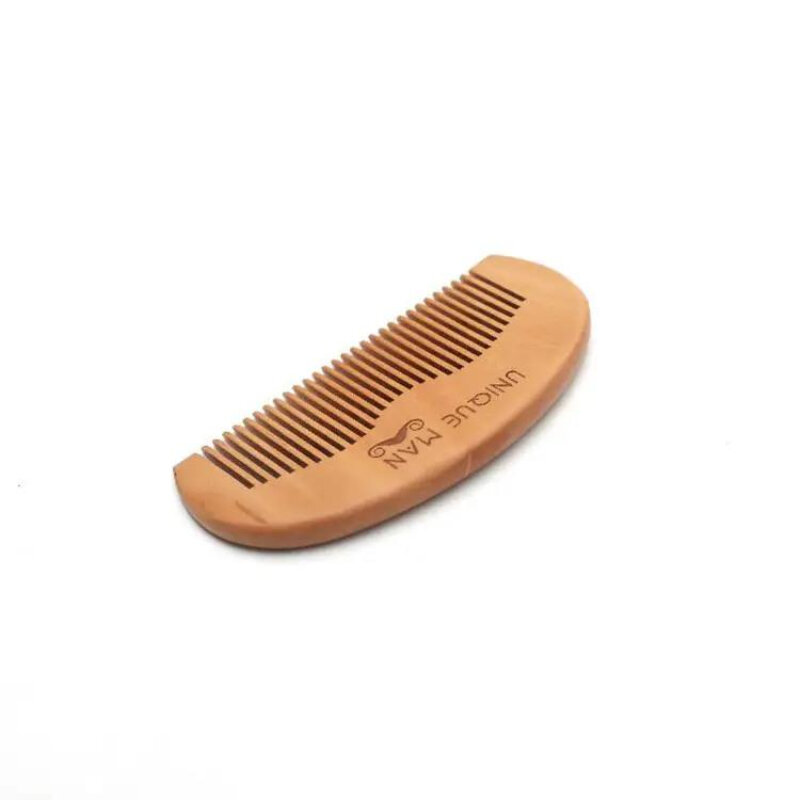 Neue Private Label Nische Design Haar kämme für Frauen unterstützen benutzer definierte Logo Haar Bart Kamm für Männer natürlichen einfachen Holz Haarkamm