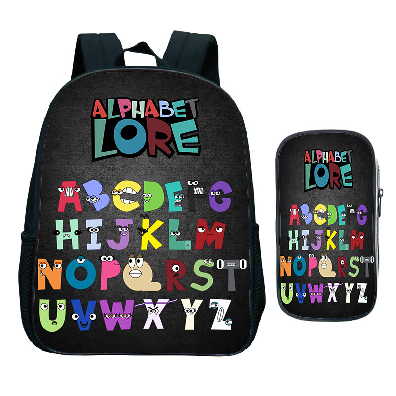 Sac d'école de dessin animé imprimé alphabet léger pour garçons et filles, sac de maternelle de haute qualité pour enfants d'âge alth, mini cartable