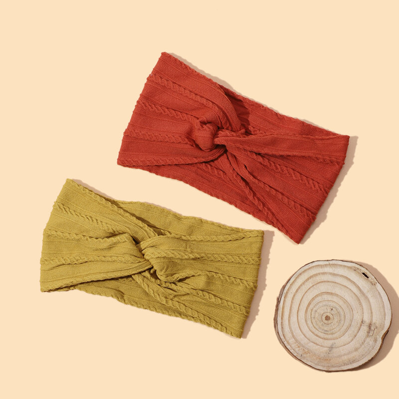 Diadema elástica de nailon para niña recién nacida, turbante suave, accesorios para el cabello, 44 colores