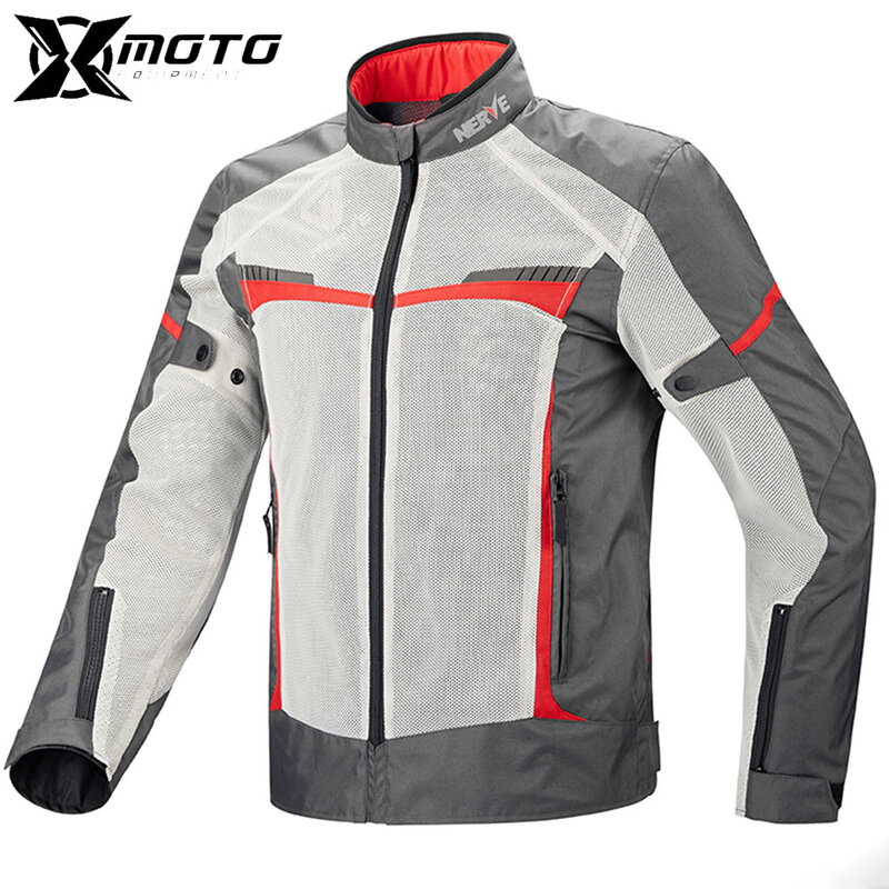 Summertime Motorcycle Mesh Jacket Absorb Sweat Knight Clothing Non-slip Men Motorcycle Jacket Outerwear Fall Prevention