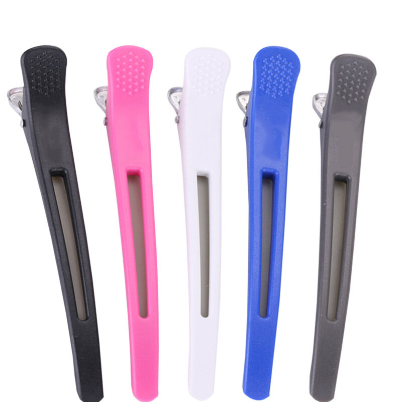 12Pcs Alligator Hair Clips Pro Salon Hairdressing Clamps Clips Rubber Hair Sectioning Clip Crocodile Hairpin Styling Accessories