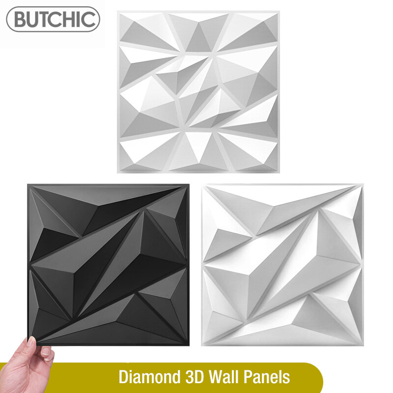 Waterproof PVC Telha de Pedra para Home Decor, 3D Adesivo de Parede, Game House, DIY Mosaic Tiles, Super Art Panel, Diamond Design