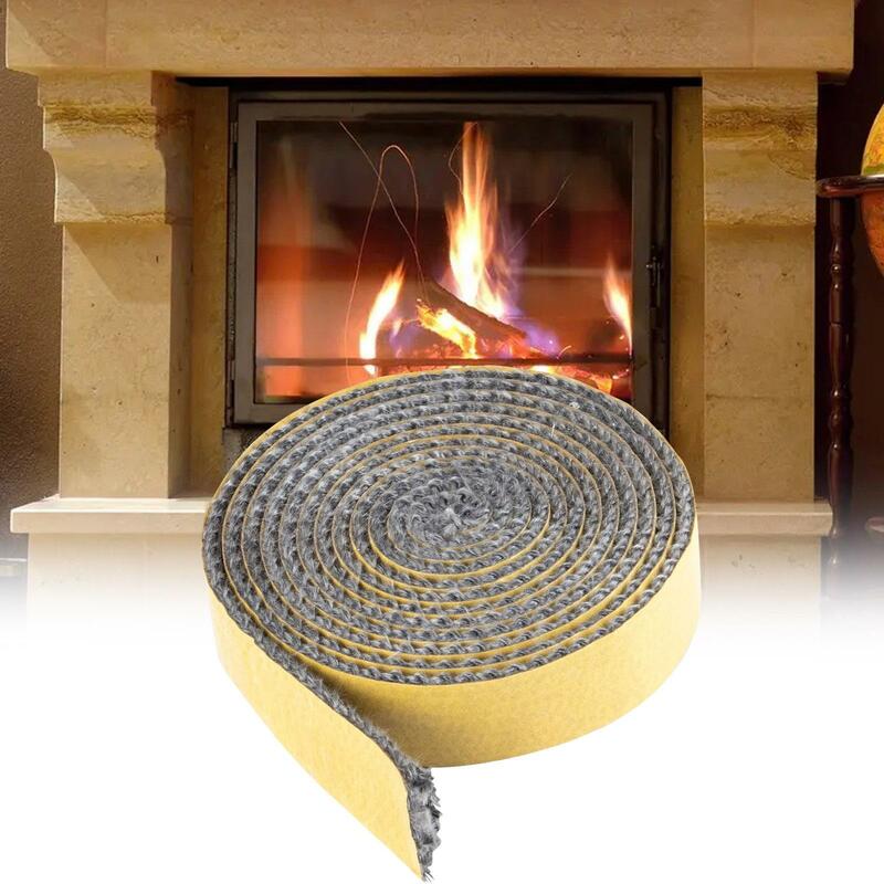 Wood Stove Gasket 78.7 inch High Temperature Stove Rope High Density Fibreglass Rope 2M Replacement Wood Stove Door Seal Gasket