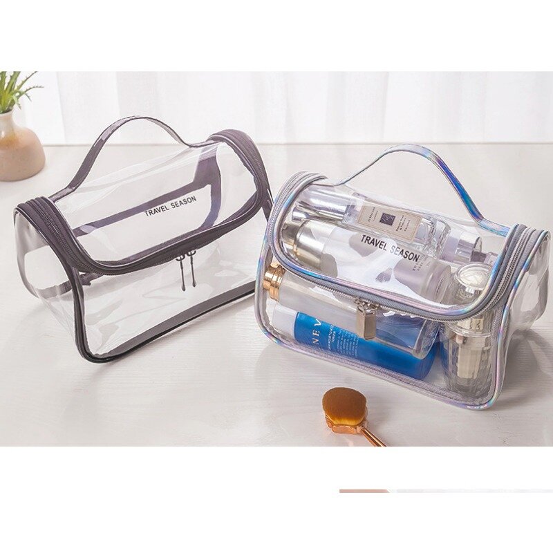 Instagram Style High Aesthetic Value Large Capacity Ziplock Bag Fashionable Sense Portable Travel Makeup Storage Toiletry Kit