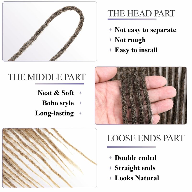 24 Cal dredy podwójne 10 nici z podwójnymi przedłużeniami dredów brązowe do blond dredy dla kobiet MT1B/27