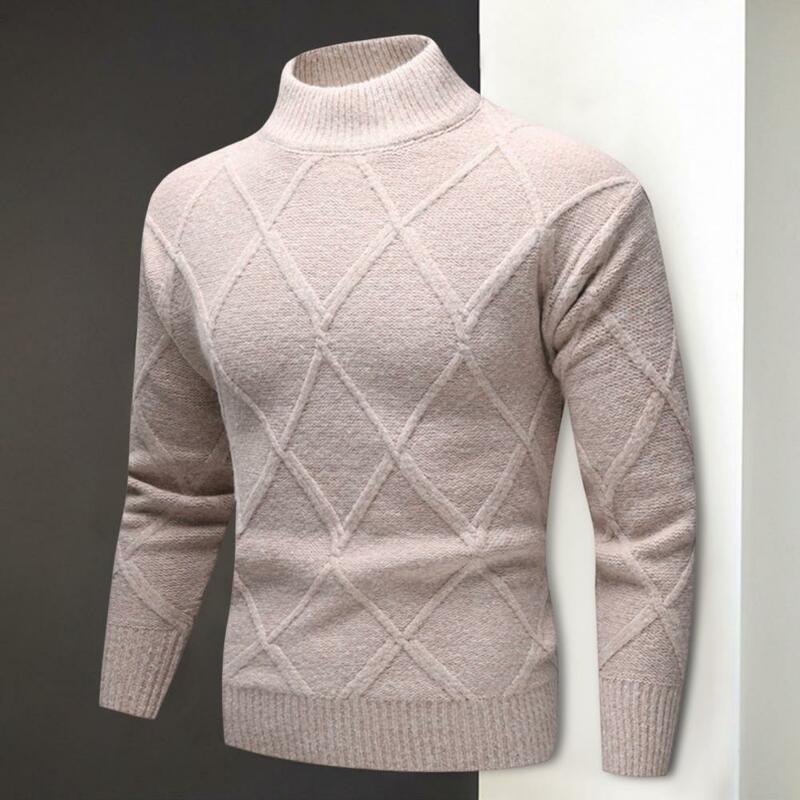 Men Knitted Top Slim Fit Skin-touch Dressing Fine Touch Knitting Sweater   Men Sweater  for Daily Wear