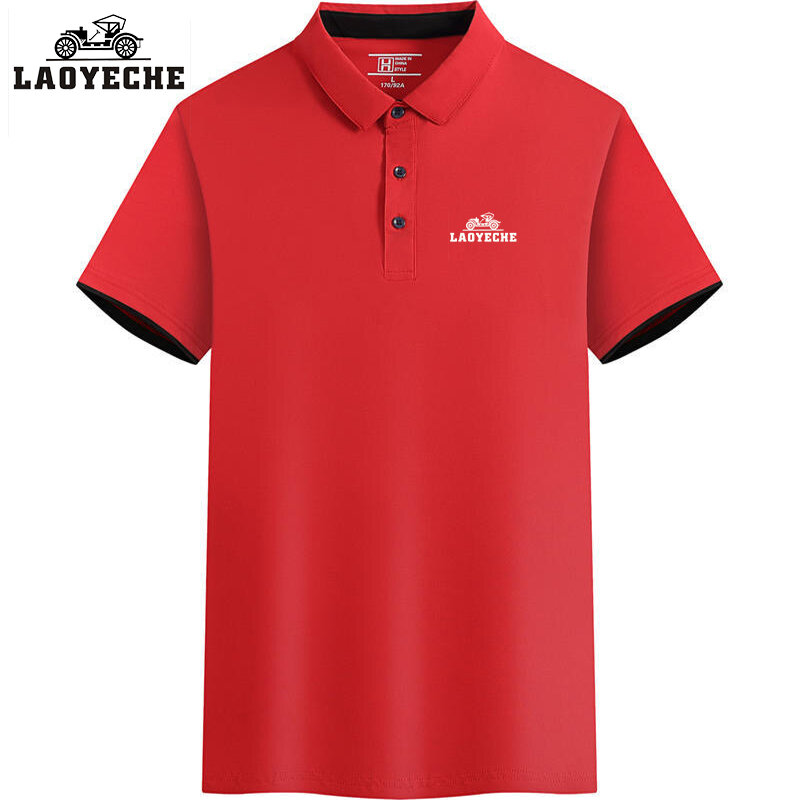 Embroidered Laoyeche New Summer Polo Shirt High Quality Men's Short Sleeve Breathable Top Business Casual Polo-shirt for Men