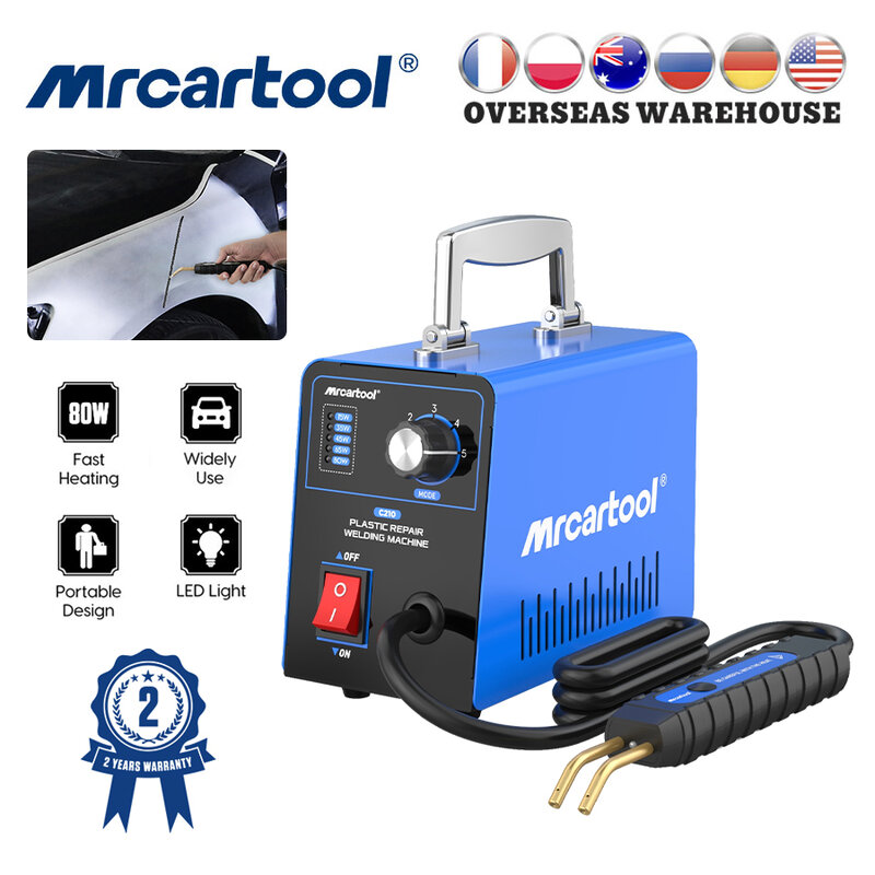 MRCARTOOL C210 Welding Plastic Repair Tool Automotive Plastic Welding Machine 5-Speed Power Adjustment Auto Body Repair Tools