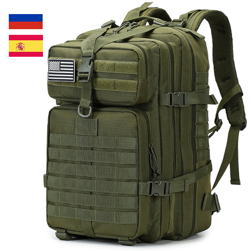 Mochila táctica militar de 48L/25L para hombre, bolsa impermeable para acampar, senderismo, pesca, viaje, caza, gran capacidad