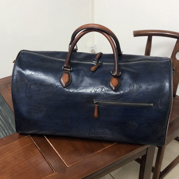 Seetoo couro médio bolsa de viagem mochila grande cor personalizado personalizado couro bens viagem companheiro 48*26*21cm