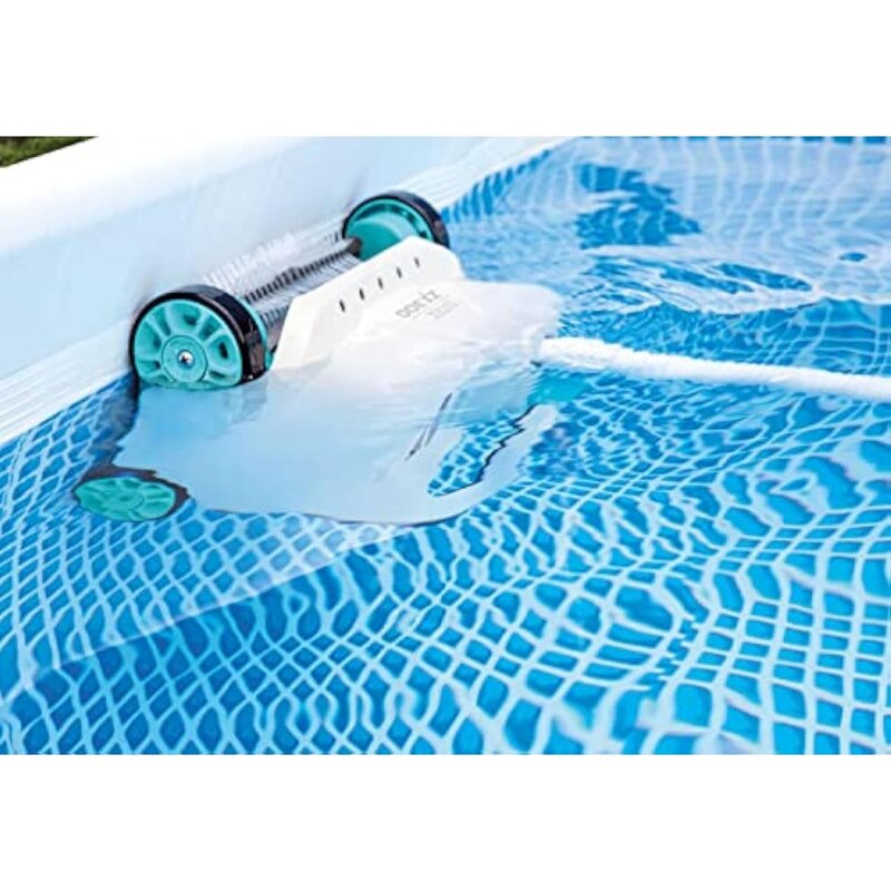 Limpiador automático de piscina por encima del suelo, accesorio de lujo a presión para piscinas más grandes, limpia suelos y paredes de piscina, elimina restos