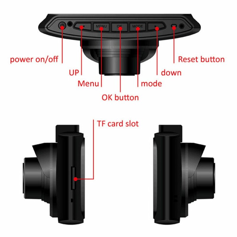 2.7 ''1080P telecamera a 170 gradi per auto DVR Video Dash Cam Recorder Night Car DVR Camera