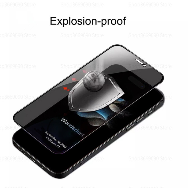 Proteggi schermo Privacy a copertura totale 3 pezzi per IPhone 15 Pro Max vetro protettivo Anti-spia iPhone15 Plus 15Pro I Phone 15 promax