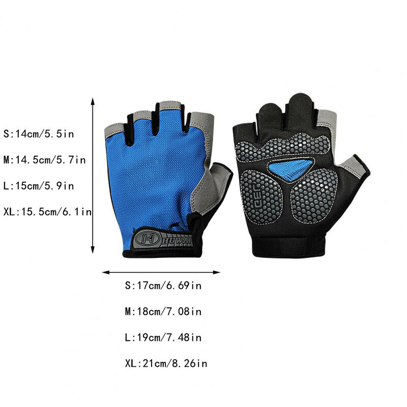 1 paio di guanti sportivi Unisex guanti Fitness antiscivolo in Silicone antiscivolo resistenti agli urti per gli Sport all'aria aperta