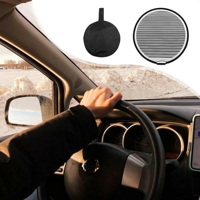 Tablero de detección de abolladuras de coche, Reflector plegable Flexible de rayas circulares de 80cm, Panel de abolladuras para puerta de vehículo, herramientas para rascar