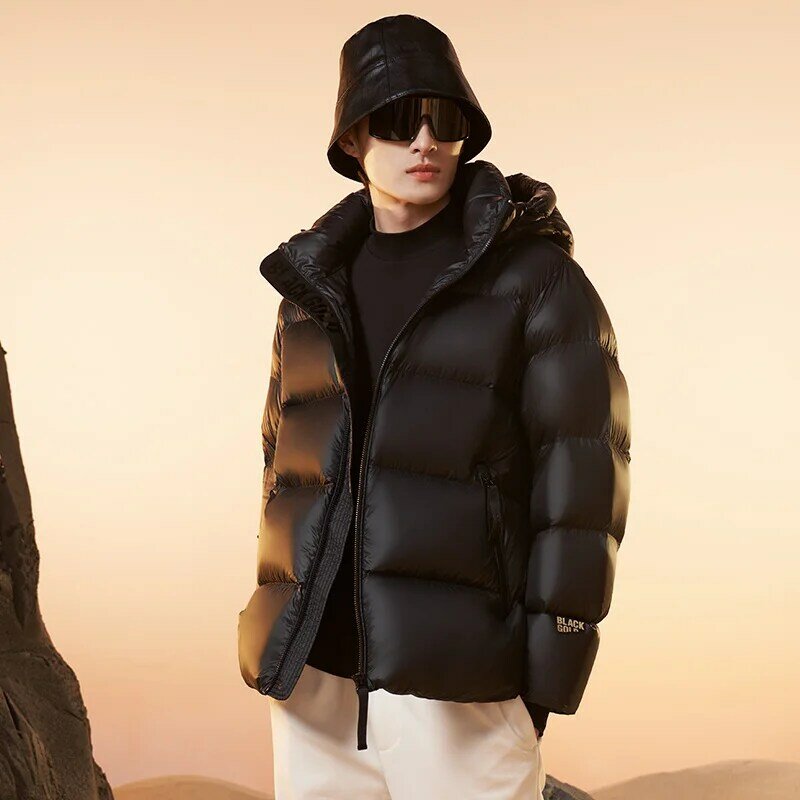 Chaqueta de plumón de ganso para hombre y mujer, abrigo de plumas con capucha, impermeable, de marca de lujo, a la moda, para invierno, 2023