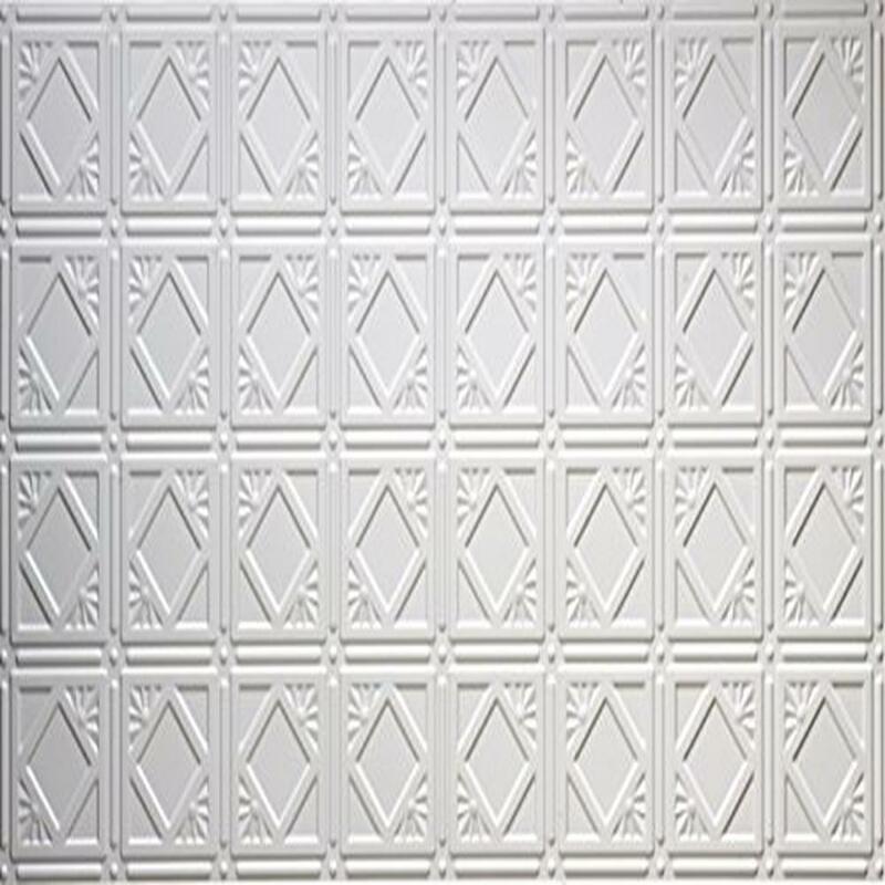 Modern Tin Style Glue-Up Panels 160sqft Matte White Easy Installation DIY Projects Commercial Use Sound Absorbing Panels