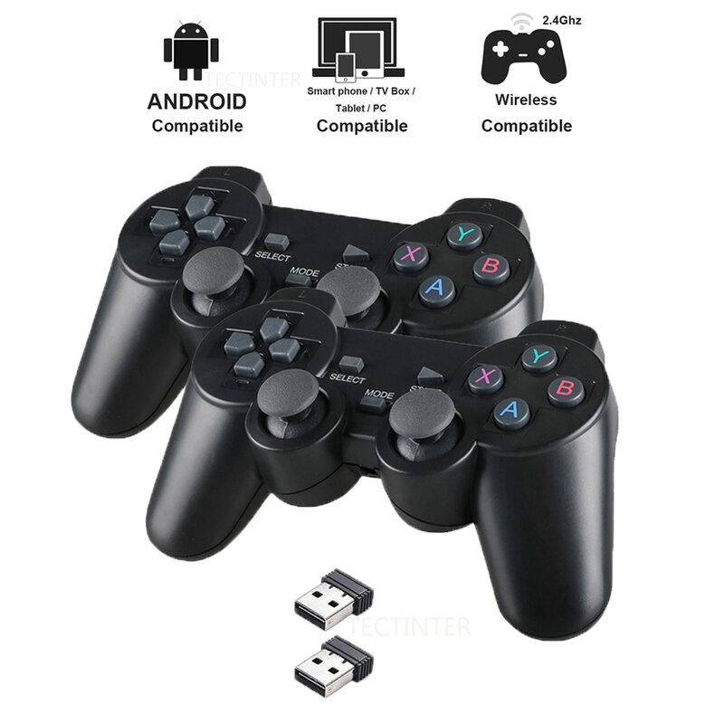 안드로이드 전화기/PC/PS3/TV 박스용 무선 게임패드, 슈퍼 콘솔 X 게임 액세서리용 2.4G 조이스틱 게임 컨트롤러