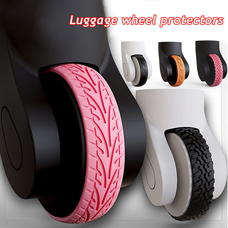 8/4Pcs Luggage Wheels Protector Silicone Wheels Caster Shoes non-slip Luggage Suitcase Reduce Noise Wheels Cover Accessories