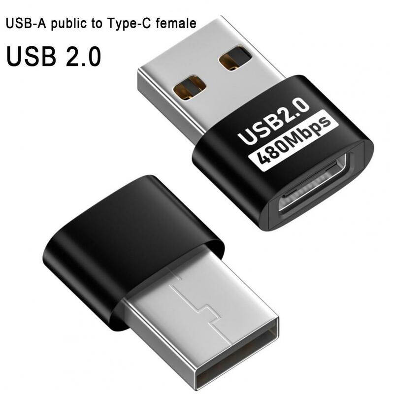 Прочный Usb-адаптер с Usb на Type-c, высокоскоростной адаптер с Type-c на Usb-a 2,0 для передачи данных и зарядки, многофункциональный