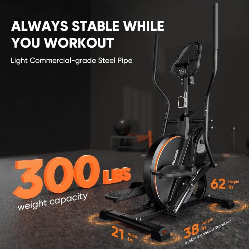 Pro Cardio Climber Stepping Elliptical Machine, 3 in 1 Elliptical, Total Body Fitness Cross Trainer with Hyper-Quiet Magnetic