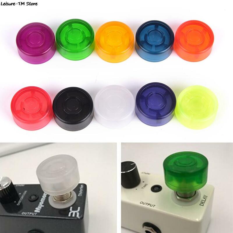 10Pcs/pack Electric Guitar Effect Pedal Foot Nail Cap Amplifiers Candy Color Foot Switch Toppers Knob Accessories 2.5cm