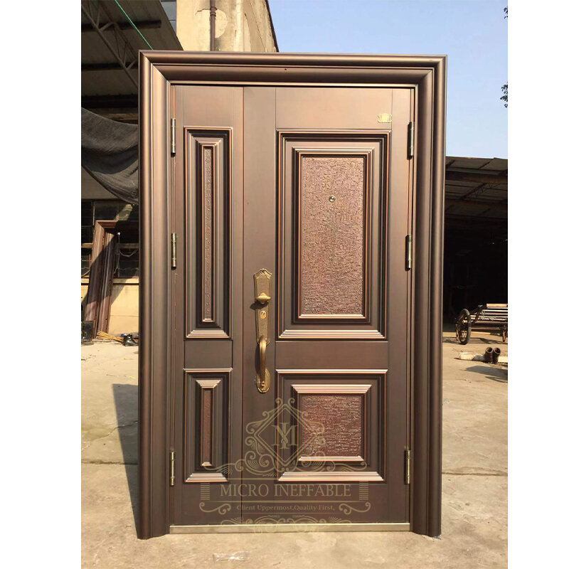 Wysokiej jakości klasyczny design Inne metalowe stalowe drzwi wejściowe zewnętrzne drzwi wejściowe do domu