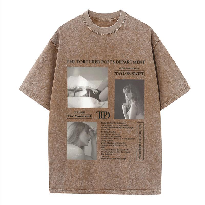 T-shirt en coton vintage pour hommes et femmes, The Tortured Poets Department, Harajuku