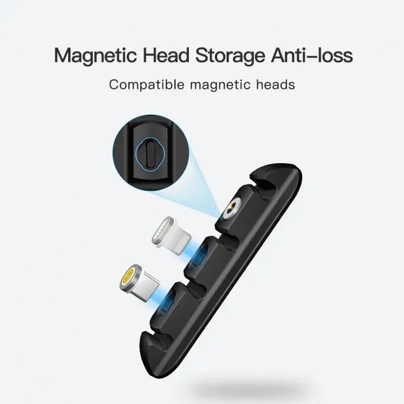 Cable Manager Magnetic Plug Box Silicone USB Cable Winder Flexible Cable Management Clip for Desk Car Neat Cord Holder Line Card