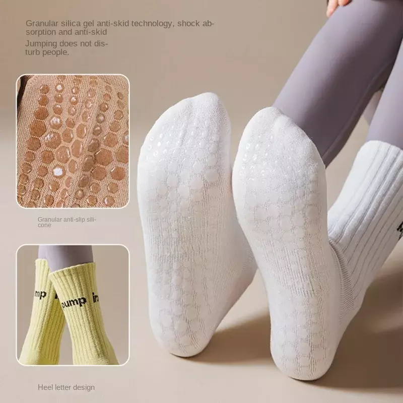 New Korea Winter Yoga Socks Anti slip Professional Women's Autumn/Winter Mid tube Pilates Adult Sports Fitness Floor Socks