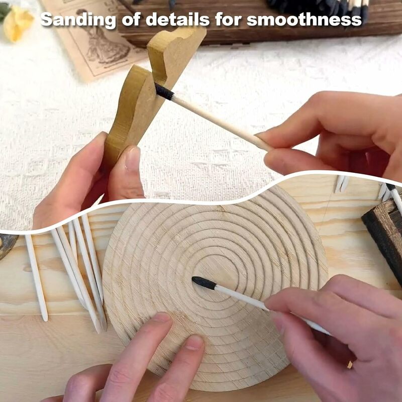 Multi-Funcional Sand Sticks, Finos Detalhes, Adequado para Polir Modelos Plásticos, Hobby De Madeira