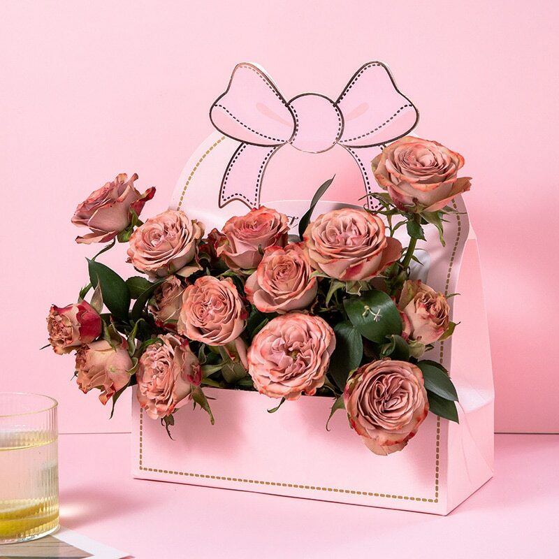 Новая Цветочная коробка с бантом для свадьбы, Дня Святого Валентина, Дня матери, дня рождения, Складная ручная подарочная упаковка, сумка, товары для рукоделия