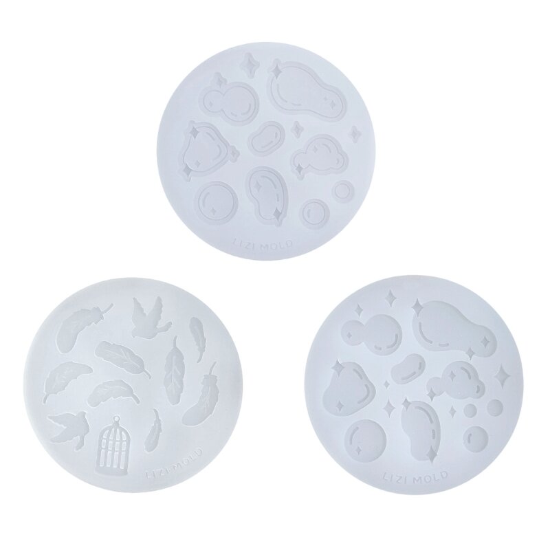 2023 New Feathers Silicone Mold Hollow Epoxy Shaker Fillings Silicone Mold Birds Epoxy Resin Filler Mold for Quicksand Resin