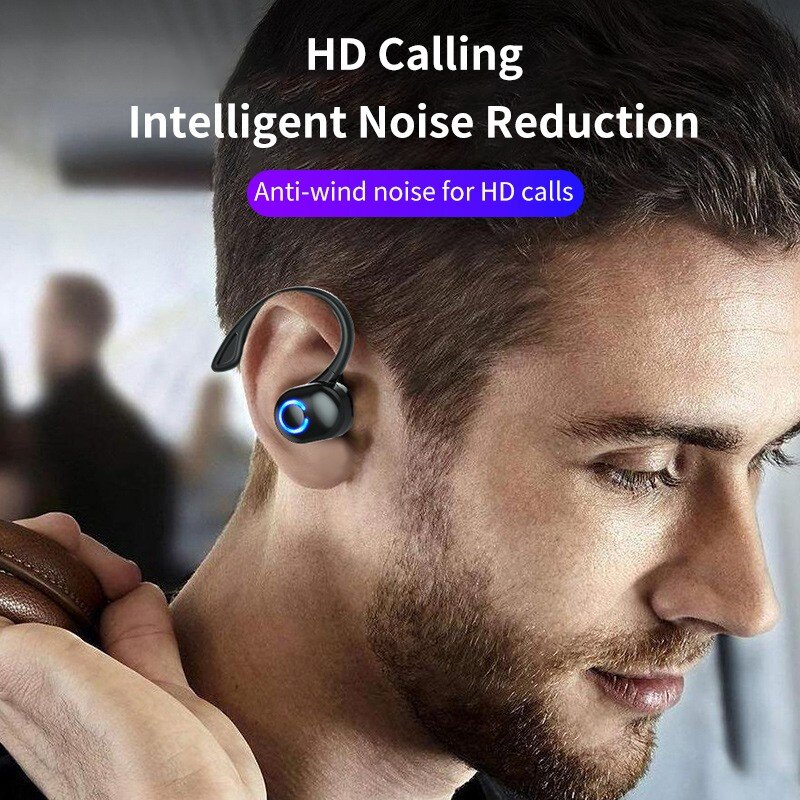 Auriculares deportivos inalámbricos TWS con Bluetooth 5,2, auriculares manos libres con micrófono para IPhone, Samsung, Xiaomi y teléfono inteligente