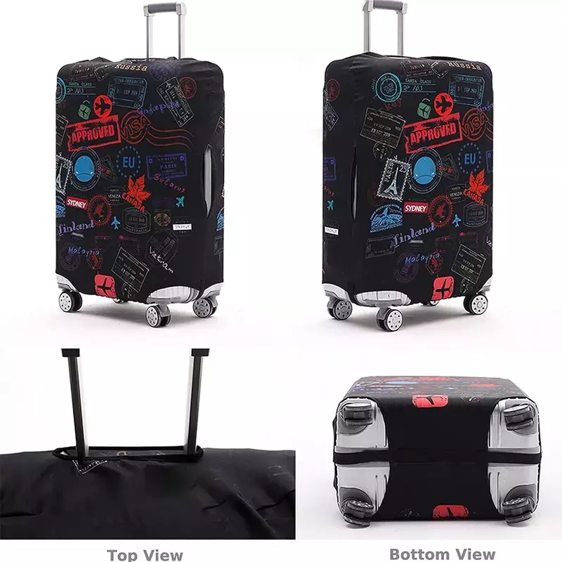 Pokrowiec na bagaż rozciągliwa tkanina ochraniacz na walizkę bagaż osłona przeciwpyłowa pasuje do walizki 18-32 Cal akcesoria podróżne