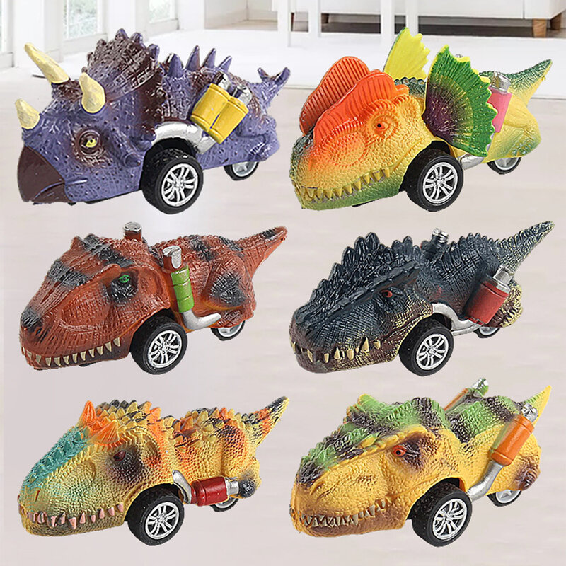Dinosaur Pull Back Cars Parent Child Interactive Toys Suitable for Christmas Birthday Gift