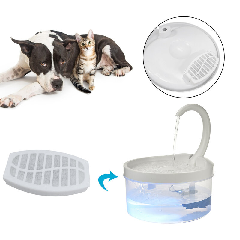 Cão de estimação gato fonte de água filtros filtro de carvão ativado para gato água potável dispensador gato cão prato
