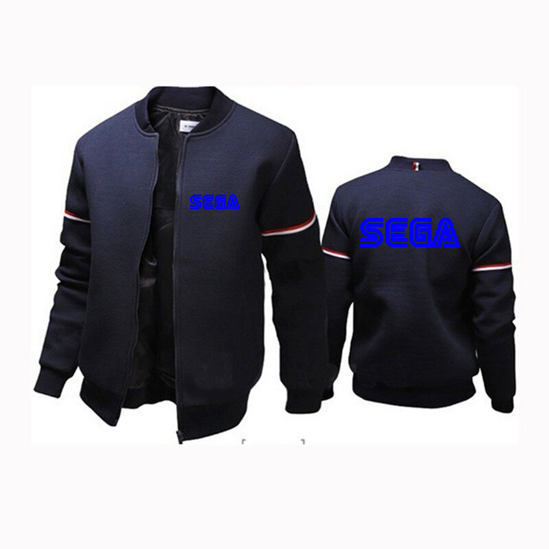 Spring and Autumn Sega new men's casual print bomber jacket sports zipper round neck long sleeve street wear