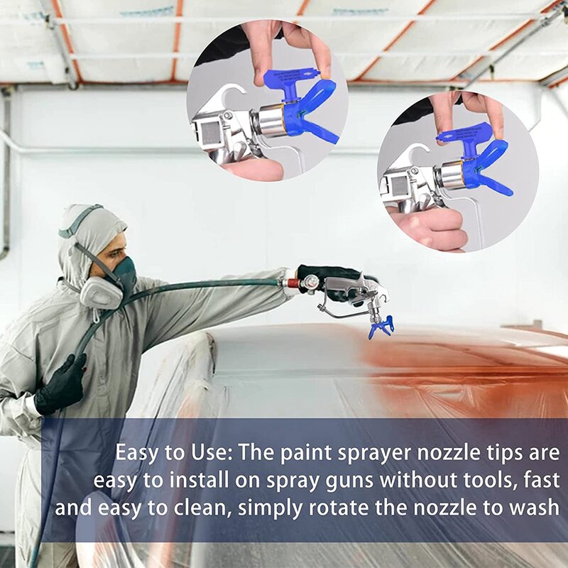 Airless Paint Nozzles Set,Reversible Spray Tips Airless Paint Sprayer Nozzle Tips Airless Sprayer Spraying Machine Parts