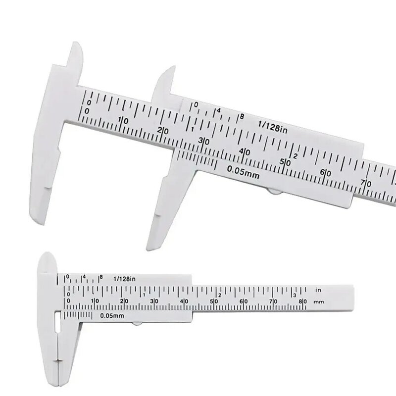 미니 플라스틱 버니어 켈리퍼 게이지, 마이크로 미터, 80mm 미니 눈금자, 정확한 측정 도구, 표준 버니어 켈리퍼