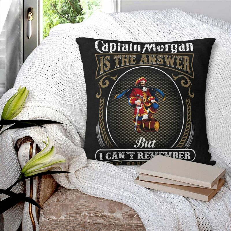 Fronha com design capitão Morgan, capa de poliéster almofada para casa e quarto